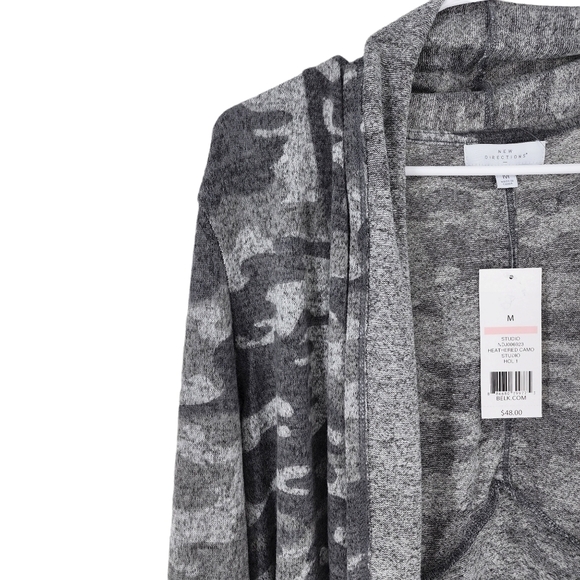 New Directions Studio Women's Camo Open Front Cardigan - M - Picture 3 of 7